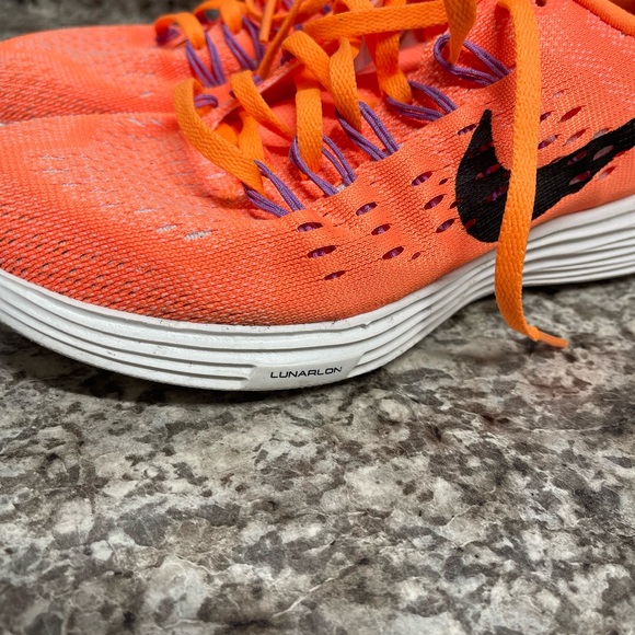 Coral orange Lunarlon Nikes - Picture 4 of 9